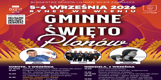 Gminne Święto Plonów, Wleń, 5 - 6 września 2026